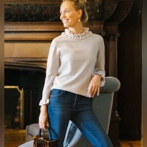 Tuckernuck Women’s Edie Ruffled Sweater Cashmere/wool XL
